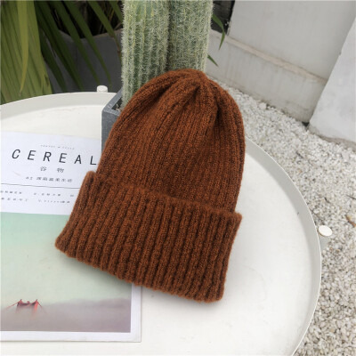 

Hat lady Korean version of the wool hat autumn winter mahair hat outdoor warm knitted head student hat wholesale