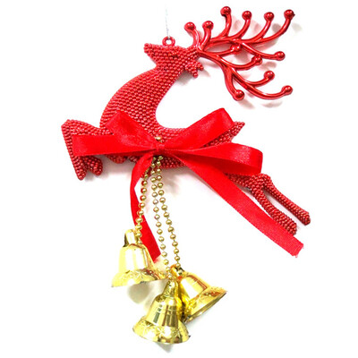 

2 X Christmas Tree Ornament Gold Deer Hanging Xmas Elk Baubles Party Decoration