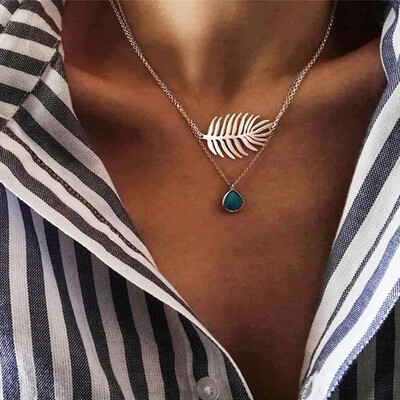 

Vintage Leaf Cross Heart Pyramid Ancient Egyptian Pharaoh Pendant Multilayer Gold Necklace Punk Lady Jewelry Women Necklace Set