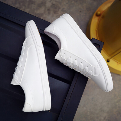 

Mhysa 2019 New Autumn Fashion tenis feminino lace-up white shoes woman PU Leather solid female shoes casual women shoes sneakers