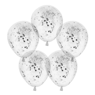 

5pcs Confetti Balloon Latex Happy Birthday Wedding Event Party Decor Supply