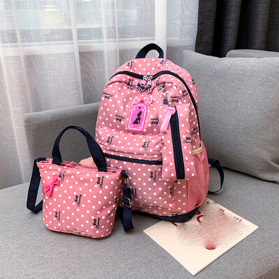 

Tailored Female Student Backpack Casual Shoulder Bag Lunch Bag Pencil Case Three-piece