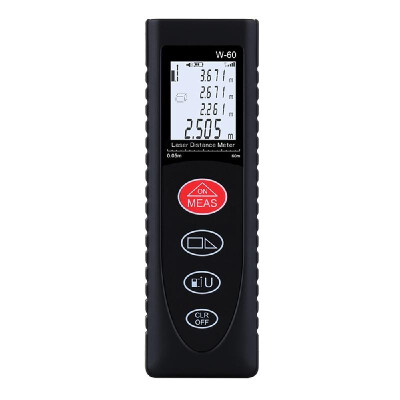 

40m Red Smart Handheld Distance Meter Portable Multifunction Space Measuring Tool with Backlit LCD Rangefinder Measure Distance V