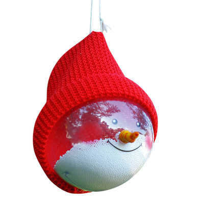 

Tailored Christmas Tree Decoration Ball Christmas Snow Ball Transparent Ball With Cap
