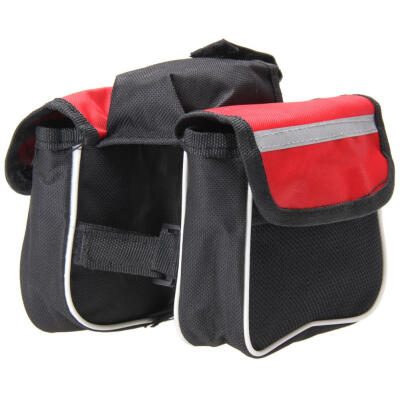 

Bicycle Bike Cycling Front Frame Tube Handlebar Pannier Double Pouch Phone