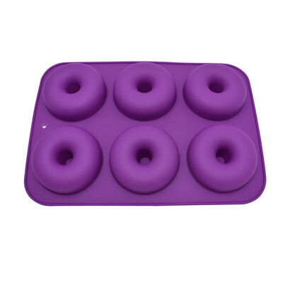 

JPGIF 6-Cavity Silicone Donut Baking Pan Non-Stick Mold Dishwasher Decoration Tools