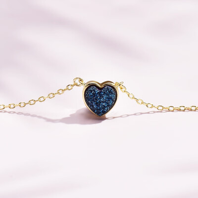 

925 silver love necklace short temperament accessories