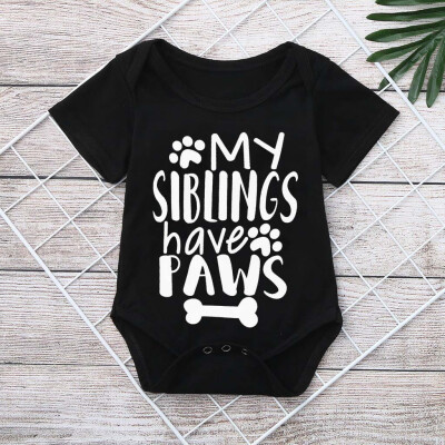 

Infant Baby Boys&Girls Letter Print Jumpsuit Romper Bodysuit Sunsuit Clothes