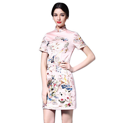 

Retro Embroidered Sheath Dress