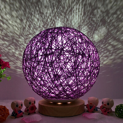 

Gobestart 3D USB Charging LED Rattan Moon Night Light Moonlight Table Desk Moon Lamp