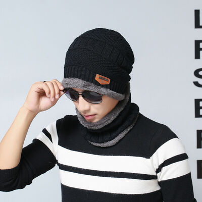 

Winter Beanie Hat Scarf Set Fleece Warm Snow Ski Cap for Kids Boys Gilrs Men