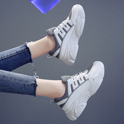 

Autumn&winter women running breathable net face leisure a hundred thick-bottomed sports travel dad shoes ins tide