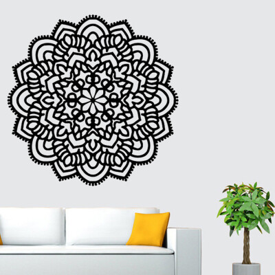 

Gobestart Mandala Flower Indian Bedroom Wall Decal Art Stickers Mural Home Vinyl Family BK