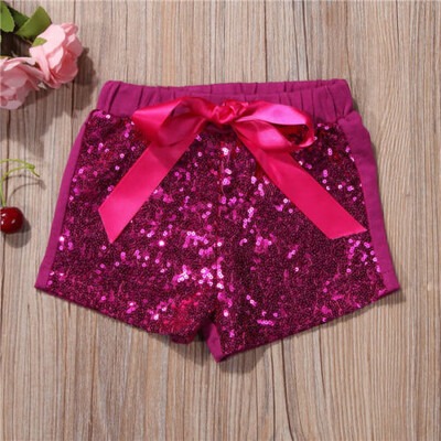 

Toddler Infant Baby Girls Bow Party Shorts Bottoms Sequin Pants Summer Clothes