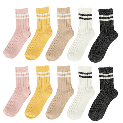 

MIRMARU Womens Premium Winter 5 Pairs Wool And Cotton Blend Crew Socks Collection