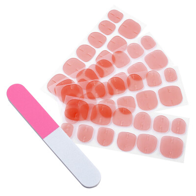 

Decoration 2 Sheets 48pcs Double-sided Nail Glue Sticker Jelly Transparent Flexible Fake Nail Tips Adhesive Nail Glue with Nail Ma