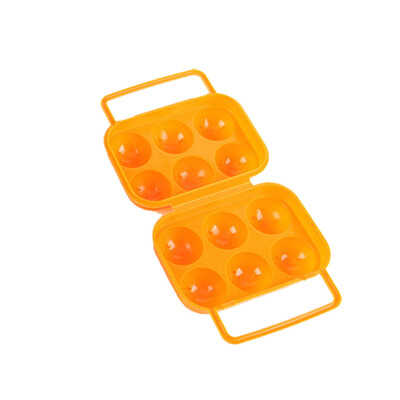 

Siaonvr Portable 6 Eggs Plastic Container Holder Folding Egg Storage Box Handle Case