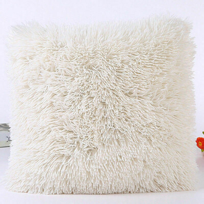 

Plush Soft Fur Plush Throw Pillow Case Cover Home Bed Room Sofa Decoration Furry Waist Comfort Cushion Cover Pillowcase