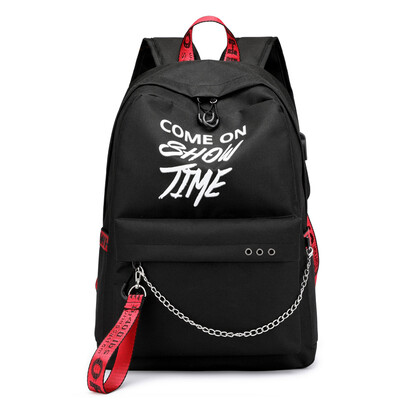 

Noctilucent ins female backpack for junior high school students Korean version of campus travel backpack computer bag