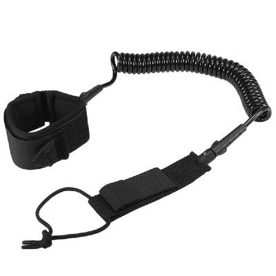 

10FT Surf Coiled Leash Surfboard Legrope Smooth Steel Swivel Surfing Leg Rope SUP Paddleboard Leash