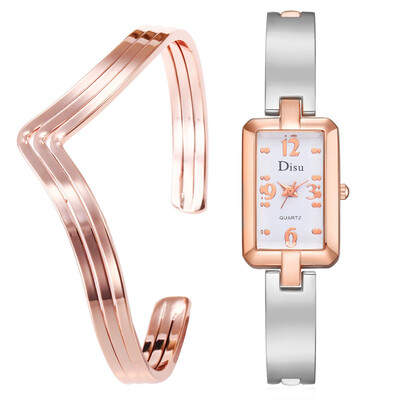 

Luxury Womens Watches Roman Numeral Square Dial Bracelet Ladies Quartz Wristwatch Clock Exquisite Gift Set Optimal Watch