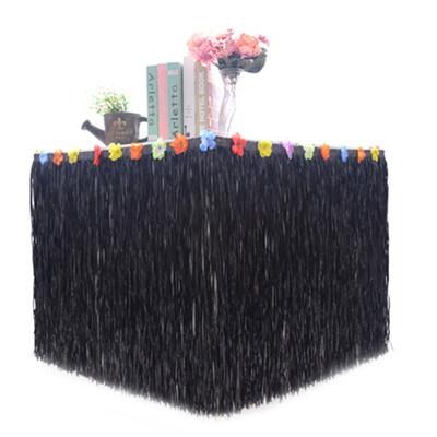 

Hawaiian Luau Party Tropical Garden Beach Dance Table Skirt Flower Decoration