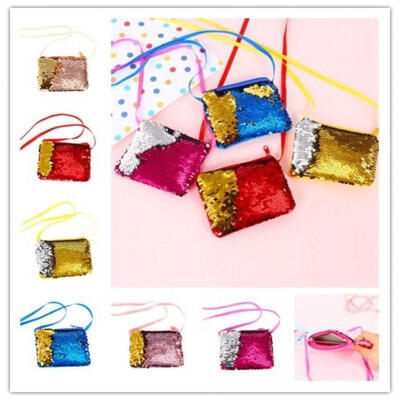 

Fashion Baby Sequins Coin Purse Change Wallet Change Kids Pouch Glittering Zipper Clutch Bags Satchel
