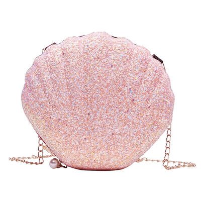 

Women Shoulder Messenger Bags Sequin Shell Shape PU Crossbody Girls Satchel