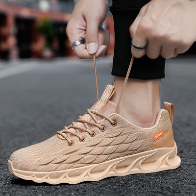 

Mens shoes tide shoes sports shoes flying woven scales blade breathable mesh shoes