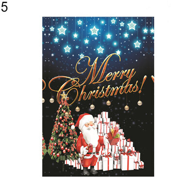 

30x45cm Merry Christmas Santa Claus Mini Garden Flag Xmas Party Banner Decor