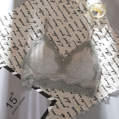 

Women Lace Padded Bralette Sexy Bra Cotton Lingerie Breathable Underwear Wireless Padded Seamless Bra