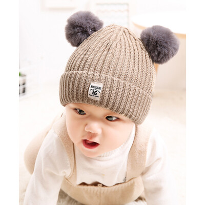 

Lovely Childrens Knitted Wool Hat Cute Warm-Keeping Baby Bonnet Girls Boys Winter Soft Comfortable Beanie Cap