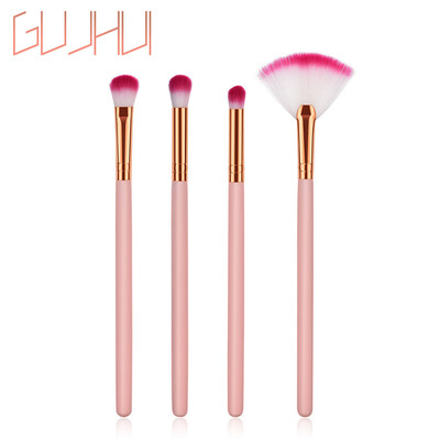 

Toponeto 4PCS Wooden Foundation Cosmetic Eyebrow Eyeshadow Brush Makeup Brush Sets Tools