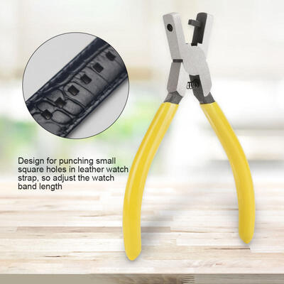 

Greensen Universal Square Hole Punch Plier Tool for Watch Leather Strap Length Adjustment
