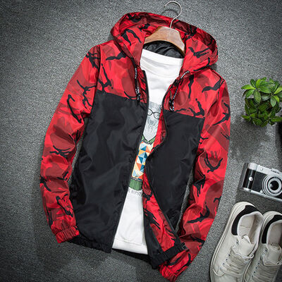 

Mens Casual Hooded Coat Slim Jacket Overcoat Thin Windbreaker Hoodie Zipper Up