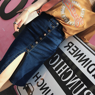 

Roseonmyhand Women Fashion High Waist Ripped Skinny Bodycon Street Style Denim Mini Skirts