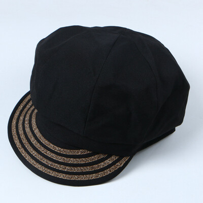 

Octagonal Hat Female Summer&Autumn British Literature Pumpkin Hat Curved eaves Painter Cotton Beret Temperament Tide