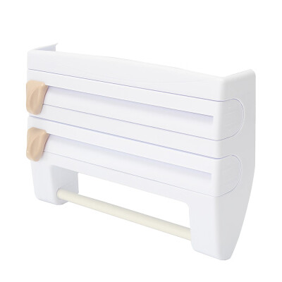 

1Pc Kitchen Cling Film Sauce Bottle Storage Rack Paper Towel Holder Space Saver Kitchen Accessory with Cutting Device