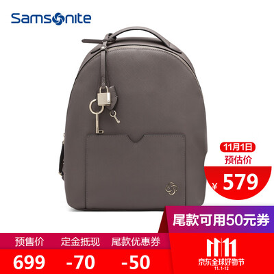 

Samsonite Samsonite Backpack Fashion Elegant Backpack 13-inch Multi-function Womens Bag CA271005 Gray