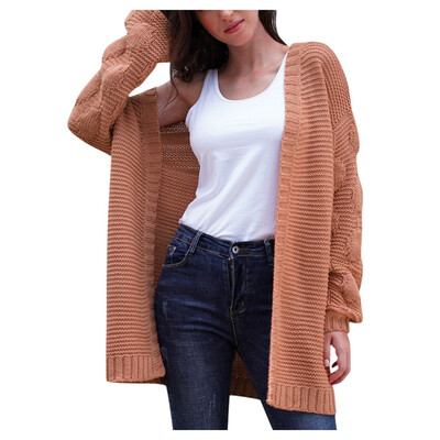 

Toponeto Women ladys loose Long Sleeve Solid Color Cardigan Plush Sweater Coat