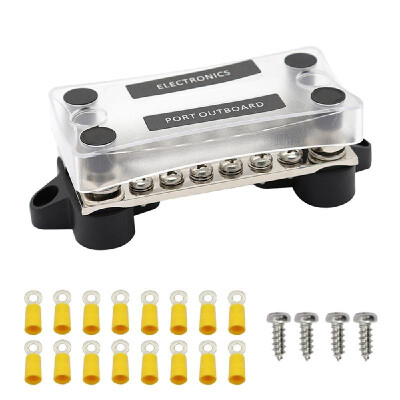 

Dual Row Bus Bar Electrical Terminal Junction Box 12V 150A 4 Studs