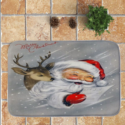 

Gobestart Merry Christmas Welcome Doormats Indoor Home Carpets Decor 40x60CM