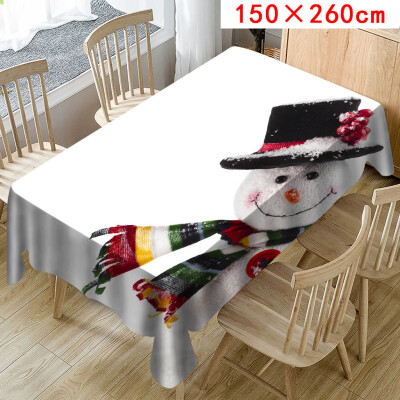 

Tailored Christmas Tablecloth Print Rectangle Table Cover Holiday Party Home Decor