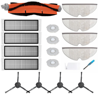 

Replacement Accessories Main Brush 4 Filters 4 Side Brushes For Xiaomi Vacuum
