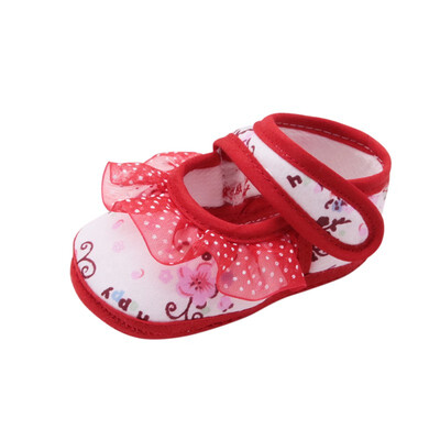 

First Walkers 2018 0-18M New Fashion Girls Lace Print Princess Shoes Baby Shoes Baby Toddler Shoes