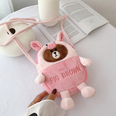 

Cartoon cute small bag female 2019 new fashion foreign girl doll bag ugly cute plush mini messenger bag