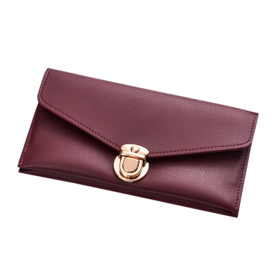 

Tailored Women Fashion Leather Wallet Leisure Clutch Bag Buckle Long Purse