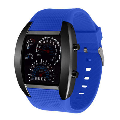 

Mens Digital Watch Stylish Dashboard Dial Wristwatch
