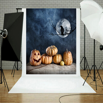 

Toponeto Halloween Backdrops Pumpkin Vinyl 3x5FT Lantern Background Photography Studio A