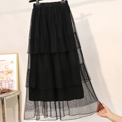 

Roseonmyhand Womens Summer Cake Cute Short Skirt Skirt High Waist Medium Long Pleated Skirt